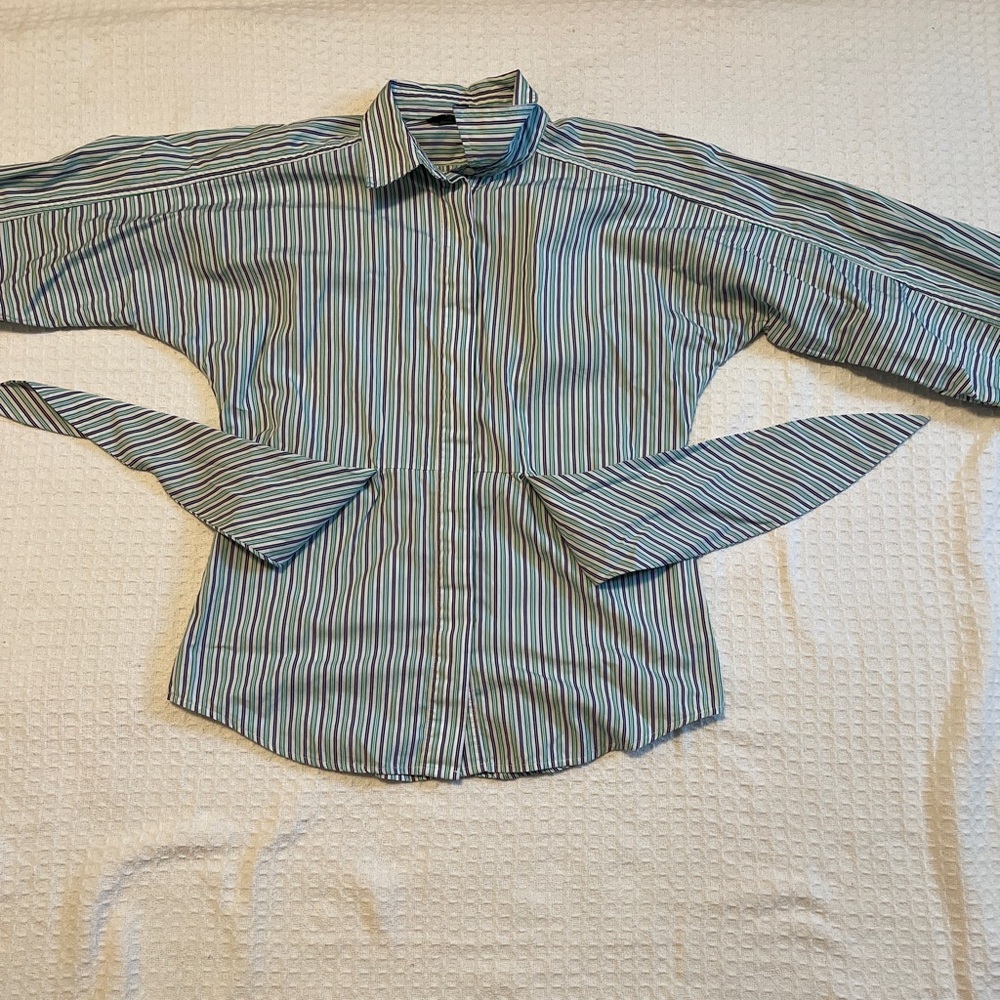 Ralph Lauren Multi-Stripe Button-Down Shirt in Blue and Green